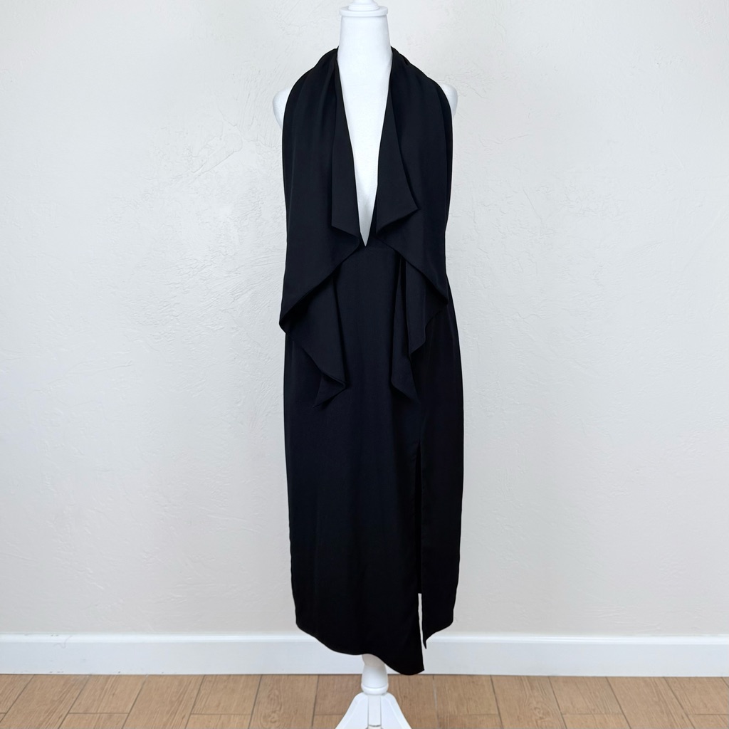 Nwt Misha Collection Lorena Midi Dress In Black Size 8 Us - Missing Sash